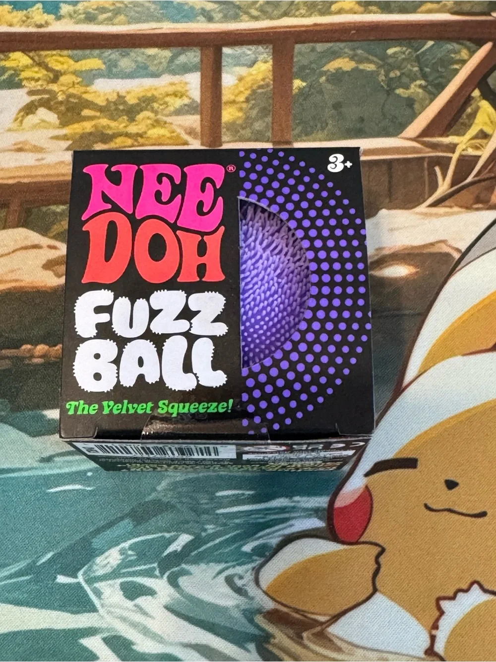 Nee Doh Purple Fuzz Ball Squish Fidget Soft Squeeze Toy Schylling Unopened NWT
